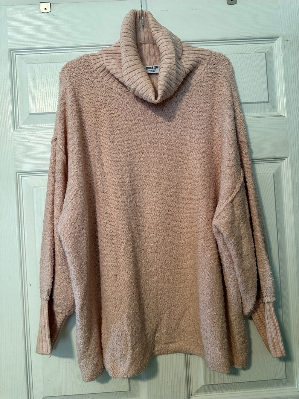 Double Zero Blush Pink Cowl Neck Sweater